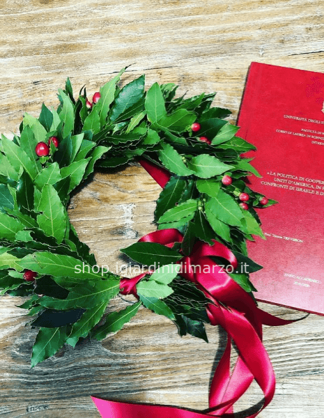 Coroncina d'alloro con bacche