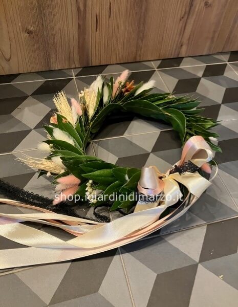 Coroncina alloro con elementi stabilizzati