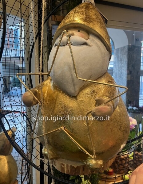 Babbo natale dorato Jolipa - Grande